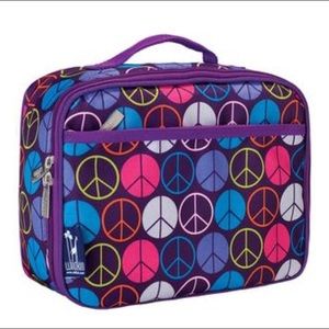 Wildkin purple peace lunchbox lunch bag girls